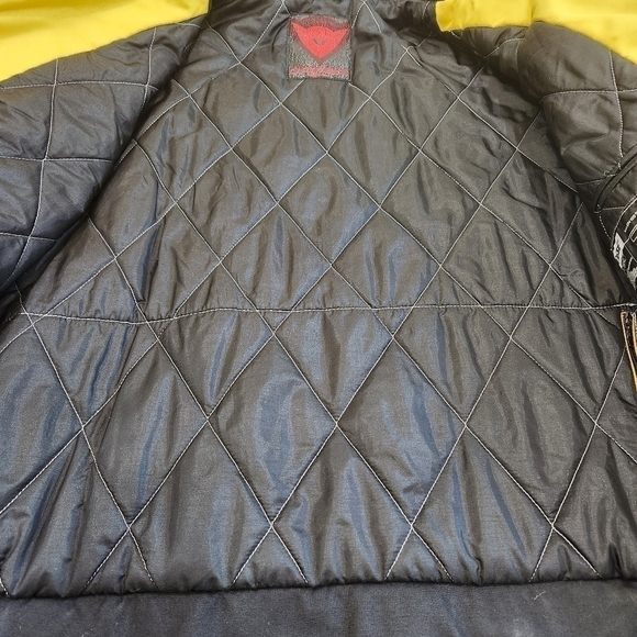 VINTAGE 90s DAINESE  Italian Motorcycle Jacket, Blk/Yellow, EU 56 US Men's XL - Picture 3 of 16